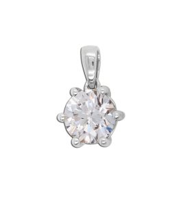 Solitär Anhänger 0.75ct Weißgold 585 14K Lab Grown Diamant