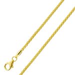 Zopfkette 1,7mm Gelbgold 333 8 Karat massiv poliert