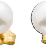 Perlen Ohrstecker Gelbgold 375 9 Karat Süßwasserzuchtperlen 8mm