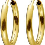 Creolen Gelbgold 585 14 Karat poliert halbmassiv