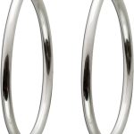 Hoops Creolen Weißgold 585 14 Karat 30mm flexibel