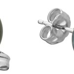 Tahiti Perlen Ohrstecker Weißgold 585 14K Perlen 10.5mm