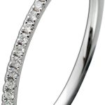 Memoire Alliance Brillant Ring Weißgold 585 14K Diamanten 0.12ct