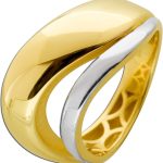 Bicolor Ring Gold Weißgold 585 14 K Endlos Yin Yang Endless