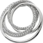 Runder Anhänger Endlos Silber 925 weiße Zirkonia Kreis des Lebens
