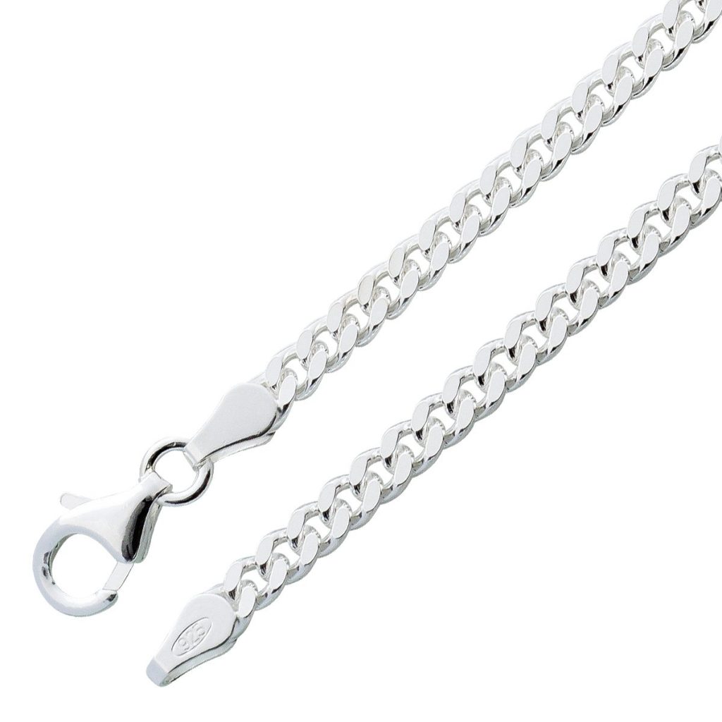 Panzerkette 3,2mm Panzerarmband Sterling Silber 925 massiv