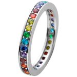 Memoire Alliance Damenring Silber 925 bunte Zirkonia Steine