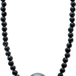 Spinell Collier schwarze Natur Edelsteine Tahitiperle Silber 925