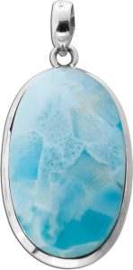 Larimar Anhänger Silber 925 himmelblauer Edelstein 25ct