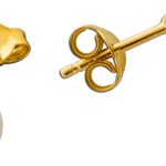 Perlen Ohrstecker Gold 375 9K Labor Diamanten Süßwasserzuchtperlen