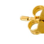 Solitär Ohrstecker Silber 18K vergoldet Labor Diamanten Hammeroptik