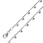 Fusskette Silber 925 Kugelanhänger 25