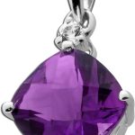 Amethyst Anhänger Silber 925 nat. brasilianischer Amethyst 1.8ct nat. Zirkon