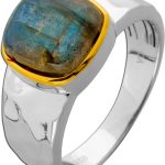Labradorit Ring Silber 925 blauer Natur Labradorit Edelstein 4.6ct