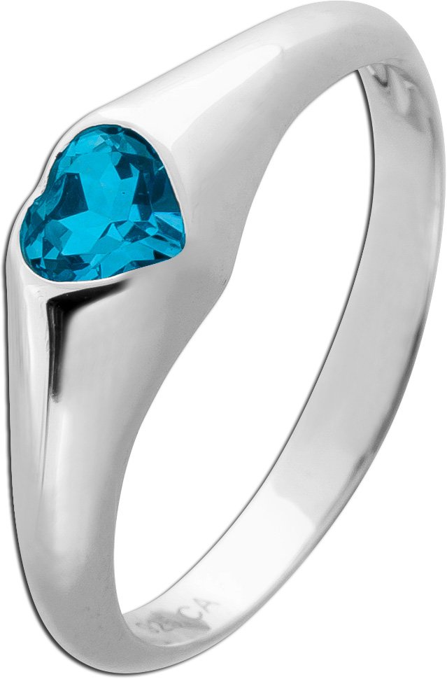Blautopas Ring Silber 925 nat. Swiss Blue Topas 0.50ct