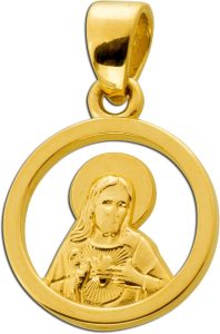 Heilige Maria Anhänger Gold 333 8 Karat