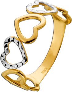 Herz Ring Gold Weißgold 333 8 Karat