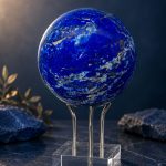 Lapislazuli Kugel 66mm azurblau weißer nat Edelstein 2320ct.